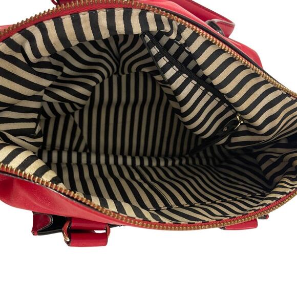 Kate Spade NY Janie Hampton Red Leather Satchel Shoulder Bag Purse - Picture 4 of 6